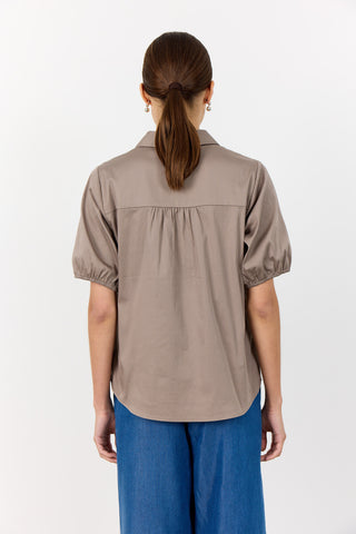 LR-ISLA SOLID 129 Shirt Dark Sand