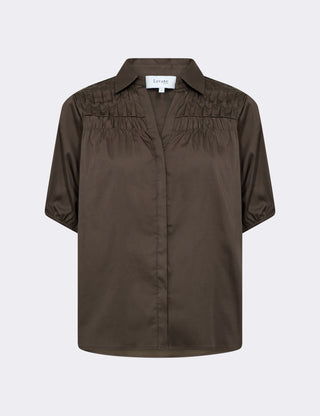 LR-ISLA SOLID 129 Shirt Dark brown
