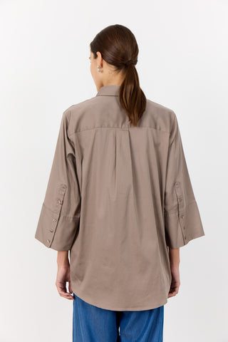 LR-ISLA SOLID 124 Shirt Dark Sand