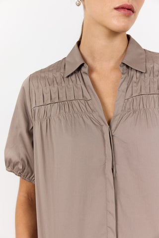 LR-ISLA SOLID 129 Shirt Dark Sand