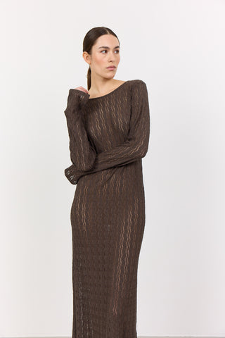 LR-LAICA 4 Dress Dark brown