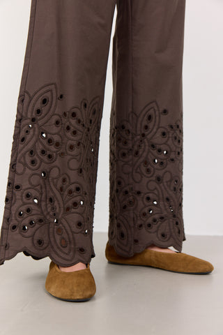 LR-GROLET 6 Pants Dark brown