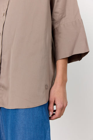 LR-ISLA SOLID 124 Shirt Dark Sand