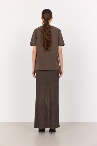 LR-LAICA 1 Skirt Dark brown