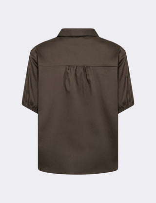 LR-ISLA SOLID 129 Shirt Dark brown