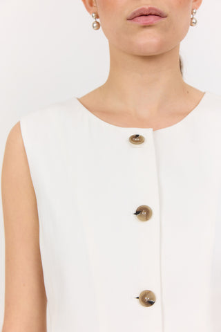 LR-LAURA 2 Waistcoat Off white
