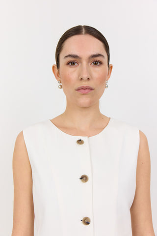 LR-LAURA 2 Waistcoat Off white