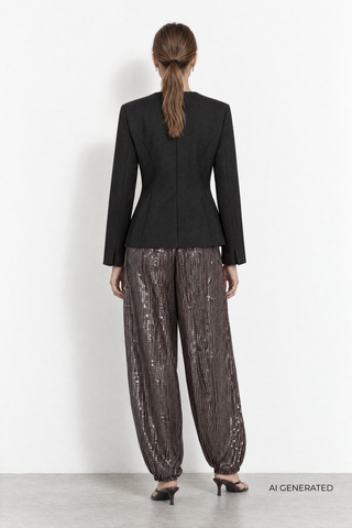 LR-URANIA 1 Pants Dark brown