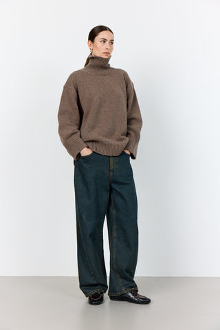 LR-PERLE 3 Pullover Light brown