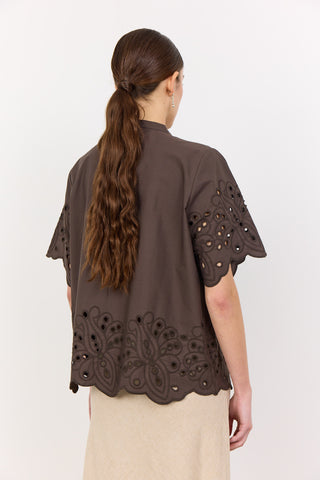 LR-GROLET 8 Shirt Dark brown