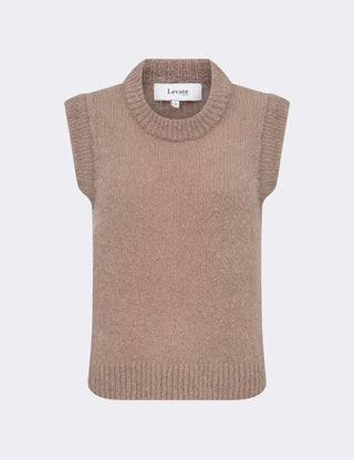 LR-NOREEN 5 Waistcoat Light brown