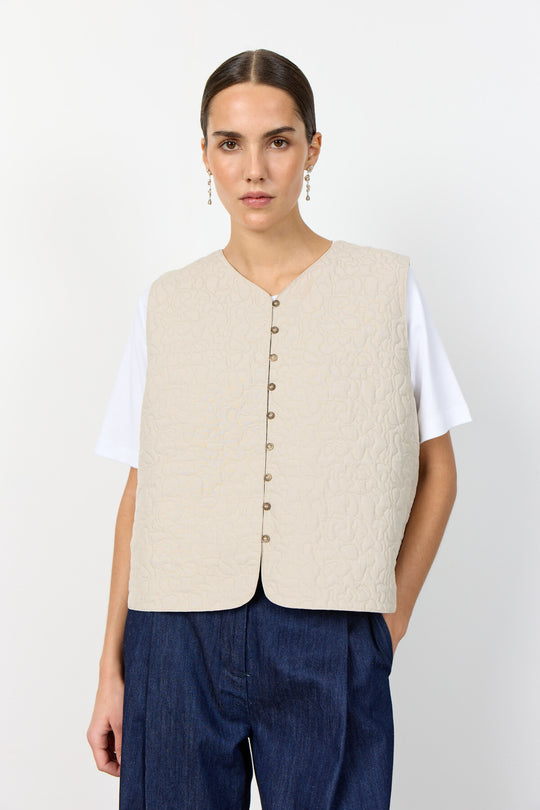 LR-PIPPA 2 Waistcoat Light sand