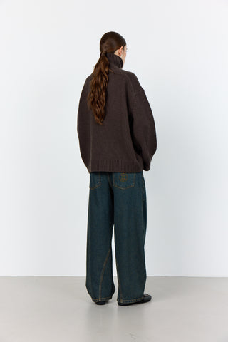 LR-PERLE 3 Pullover Dark brown