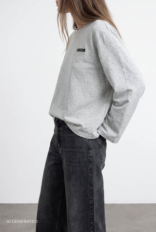 BL-ALONA ART 2 Sweatshirt Light grey