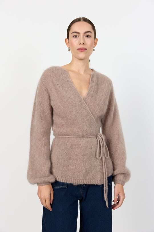 LR-NOREEN 7 Cardigan Light brown