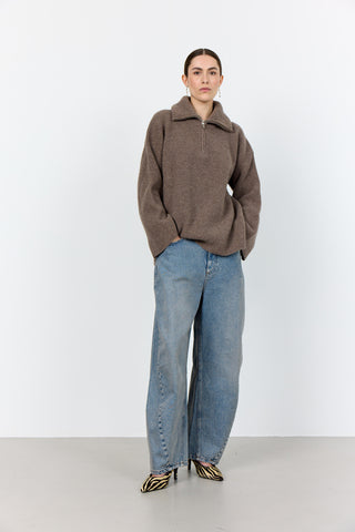 LR-PERLE 10 Pullover Light brown