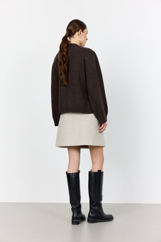 LR-PERLE 9 Cardigan Dark brown