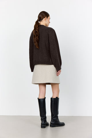 LR-PERLE 9 Cardigan Dark brown
