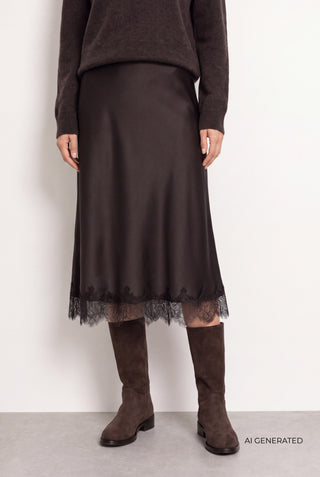 LR-TRISHA 3 Skirt Dark brown