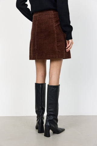 LR-ORLANDO 2 Skirt Dark brown