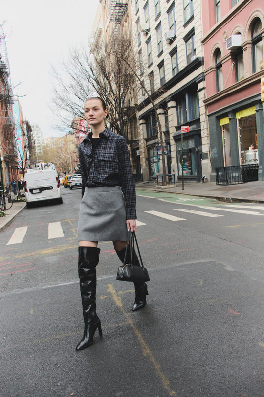 LR-THILDA 1 Skirt Dark grey
