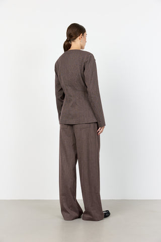 LR-OBASSIE 1 Pants Dark brown