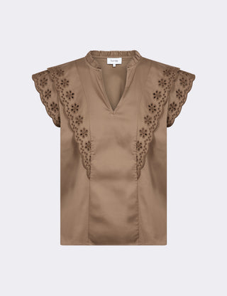 LR-ISLA SOLID 140 Blouse Brown