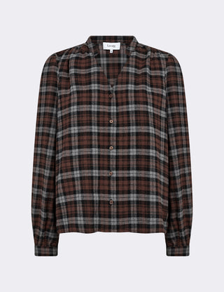 LR-ODANSA 1 Blouse Dark brown