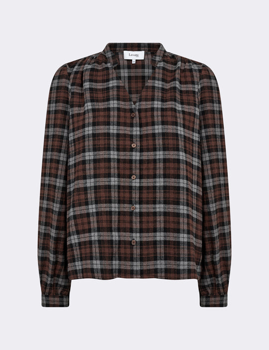LR-ODANSA 1 Blouse Dark brown