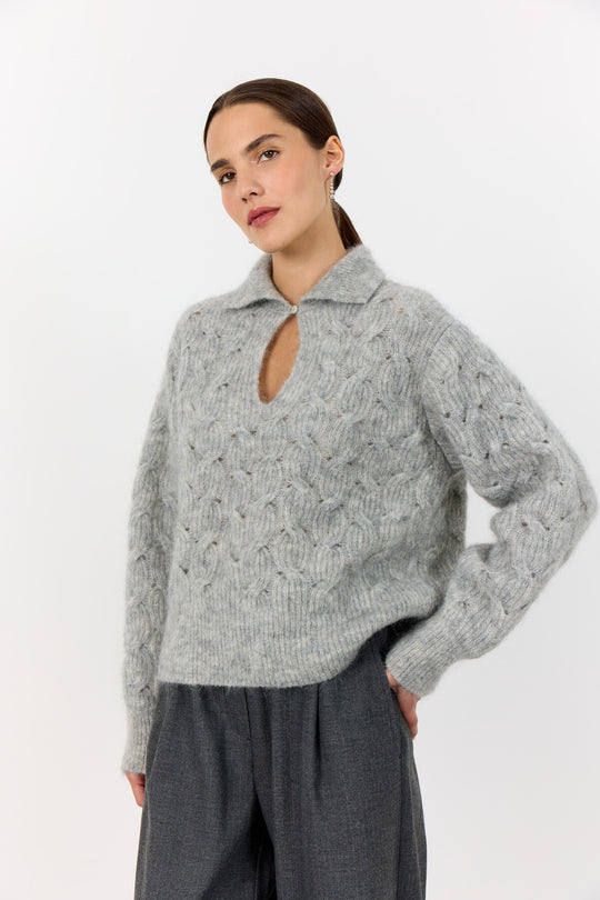 LR-NIVA 1 Pullover Light grey