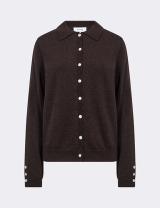 LR-ISMAILA 6 Cardigan Dark brown
