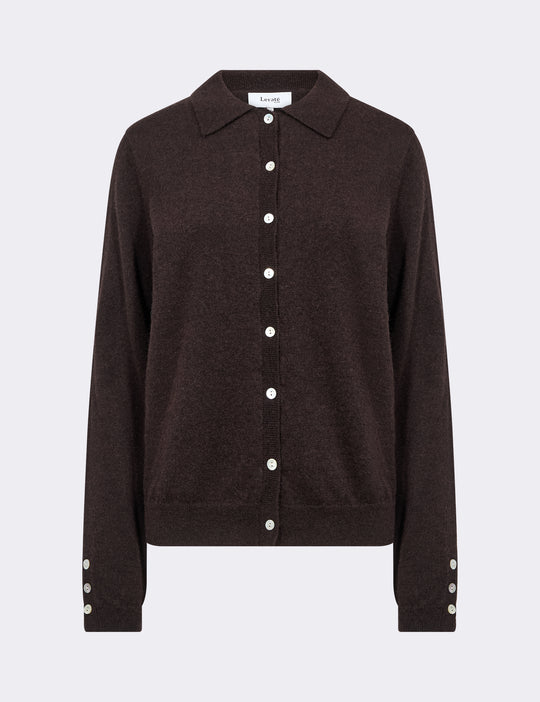 LR-ISMAILA 6 Cardigan Dark brown