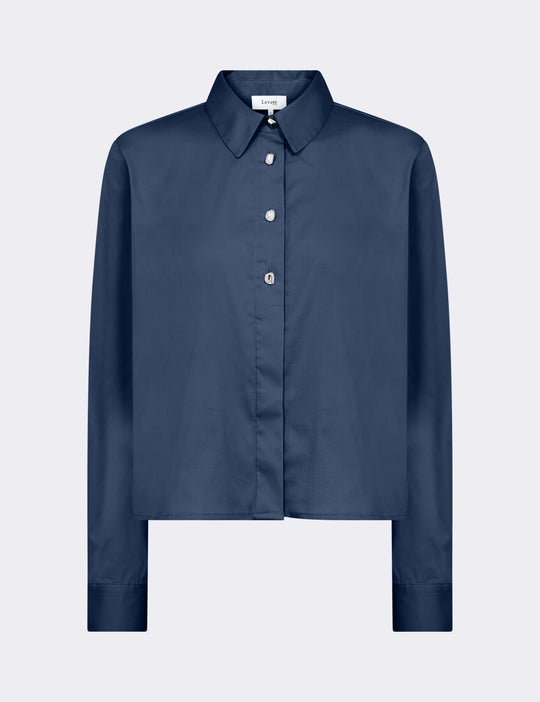LR-ISLA SOLID 136 Shirt Dark blue