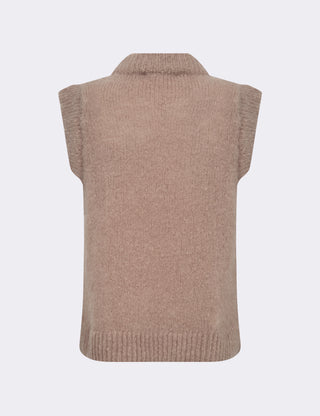 LR-NOREEN 5 Waistcoat Light brown