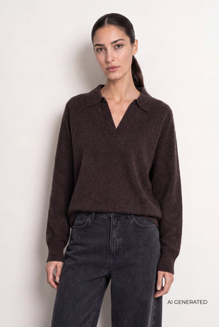 LR-ISMAILA 9 Pullover Dark brown