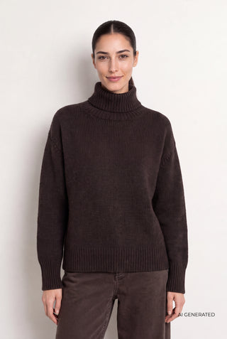 LR-PERLE 3 Pullover Dark brown
