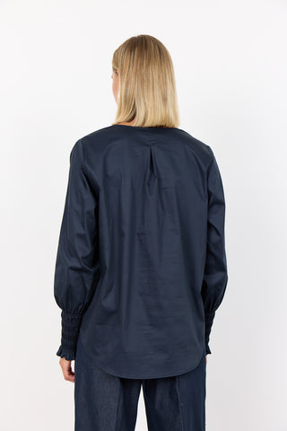 LR-ISLA SOLID 113 Blouse Dark blue