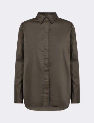 LR-ISLA SOLID 7 Shirt Dark brown