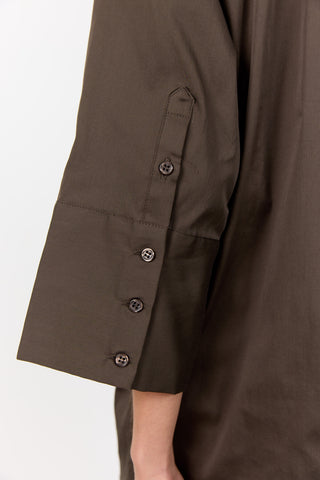 LR-ISLA SOLID 124 Shirt Dark brown