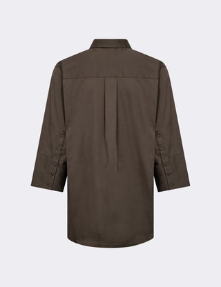 LR-ISLA SOLID 124 Shirt Dark brown