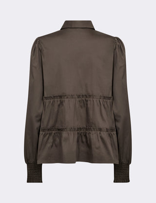 LR-ISLA SOLID 95 Shirt Dark brown