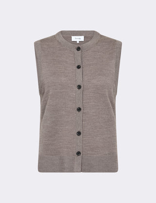 LR-ISMAILA 11 Waistcoat Light brown