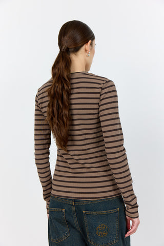 LR-NEDDIE 2 T-shirt Dark brown