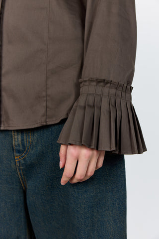 LR-ISLA SOLID 130 Shirt Dark brown
