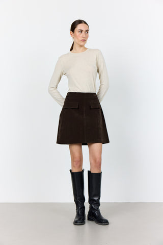 LR-NIOBA 2 Skirt Dark brown
