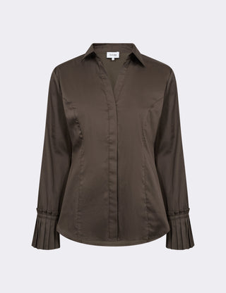 LR-ISLA SOLID 130 Shirt Dark brown