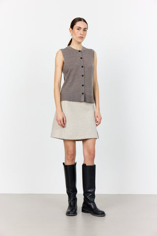 LR-ISMAILA 11 Waistcoat Light brown