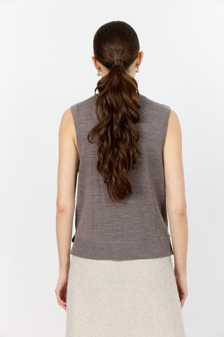 LR-ISMAILA 11 Waistcoat Light brown