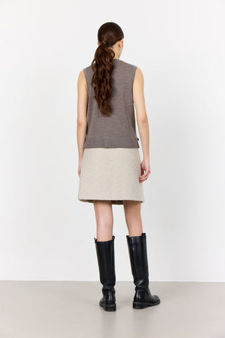 LR-ISMAILA 11 Waistcoat Light brown