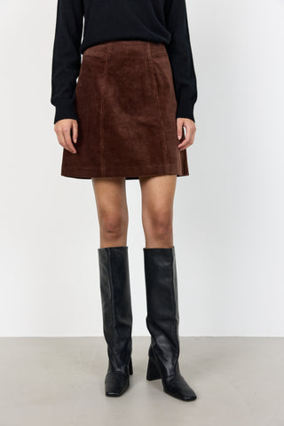 LR-ORLANDO 2 Skirt Dark brown